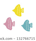 Scandinavian style bird illustration set 132766715
