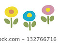 Scandinavian style flower illustration set ① 132766716