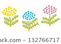 Scandinavian style flower illustration set ② 132766717