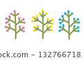 Scandinavian style flower illustration set ③ 132766718