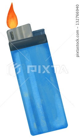 Illustration of a lit lighter Illustration of a lit lighter 132766940