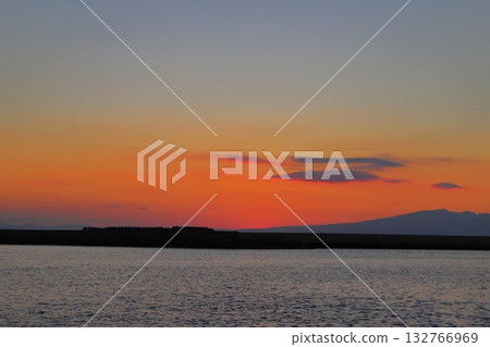 Sunset sky seen from Nagasu Port 132766969