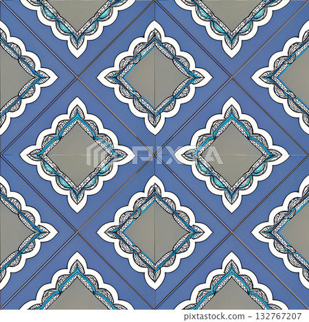 seamless vector pattern in the style of art deco, vintage, retro, vintage, wallpaper, design, textile, wrapping paper, packaging, background 132767207