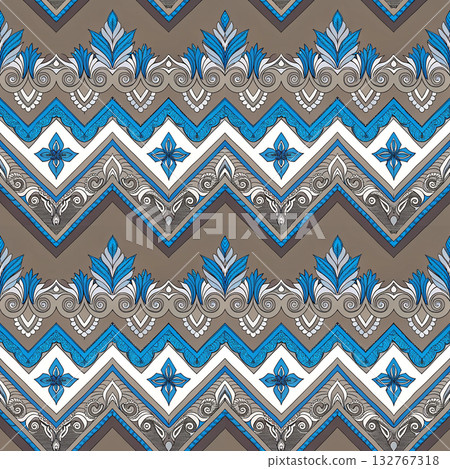 seamless vector pattern in the style of art deco, vintage, retro, vintage, wallpaper, design, textile, wrapping paper, packaging, background 132767318