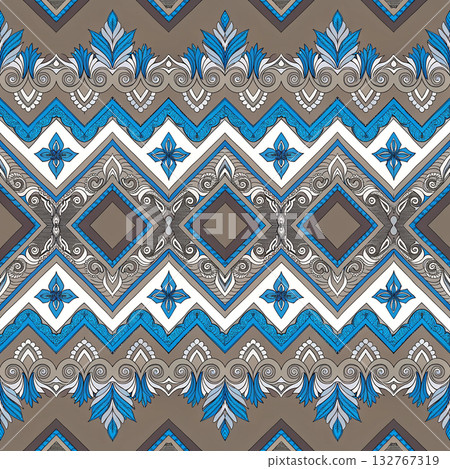 seamless vector pattern in the style of art deco, vintage, retro, vintage, wallpaper, design, textile, wrapping paper, packaging, background 132767319