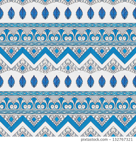 seamless vector pattern in the style of art deco, vintage, retro, vintage, wallpaper, design, textile, wrapping paper, packaging, background 132767321