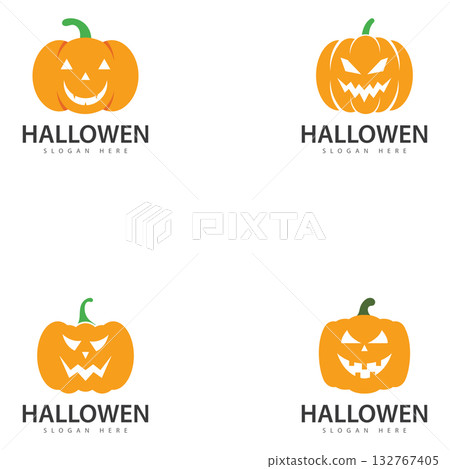 hallowen pumpkin logo icon vector 132767405