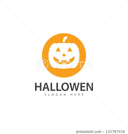 hallowen pumpkin logo icon vector hallowen pumpkin logo icon vector 132767416