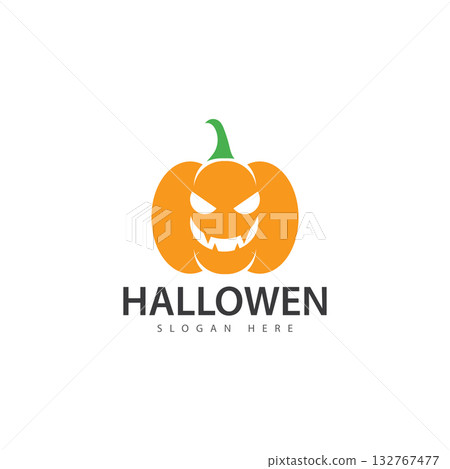 hallowen pumpkin logo icon vector hallowen pumpkin logo icon vector 132767477
