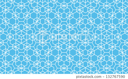 The geometric pattern with lines. Seamless vector background. White and blue texture. Graphic modern pattern. Simple lattice graphic design 132767590