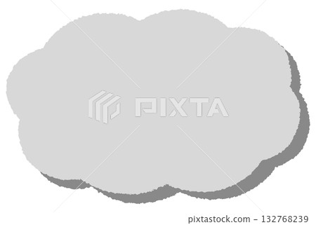 Hand-drawn cloud-shaped frame (horizontal) Hand-drawn cloud-shaped frame (horizontal) 132768239