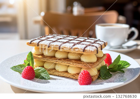 酥脆金黃的千層酥皮 132768630