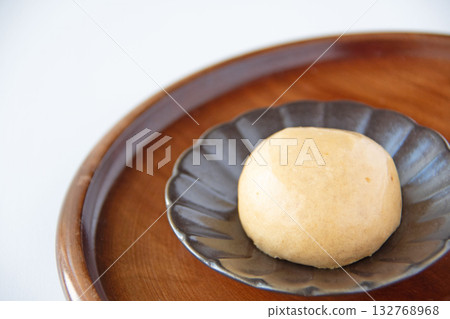 Onsen manju on a plate Onsen manju on a plate 132768968