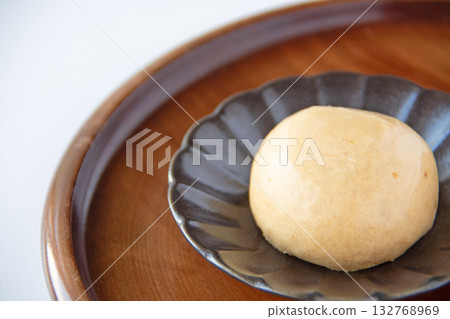 Onsen manju on a plate 132768969