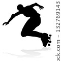 Woman Silhouette Female Skateboarder Girl 132769143