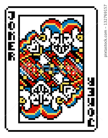Pixel Art Style Playing Card Joker Cards Design Pixel Art Style Playing Card Joker Cards Design 132769157