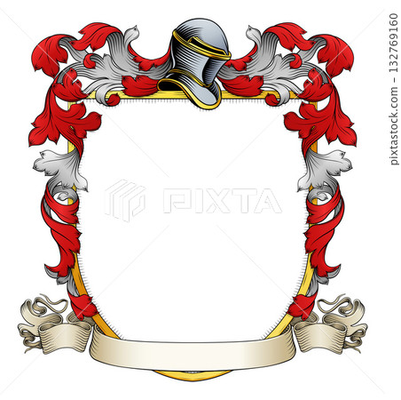 Coat of Arms Crest Family Heraldic Knight Shield 132769160