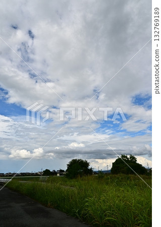 Beautiful countryside landscape with clouds and sky Beautiful countryside landscape with clouds and sky 132769189