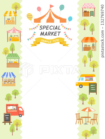 Marche event illustration frame Marche event illustration frame 132769740