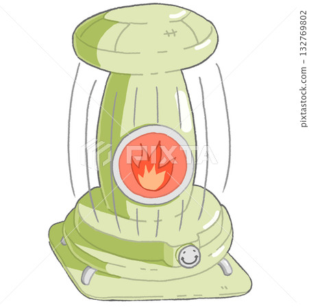 手繪可愛暖爐插圖（冬季取暖、爐灶、溫暖生活） 132769802