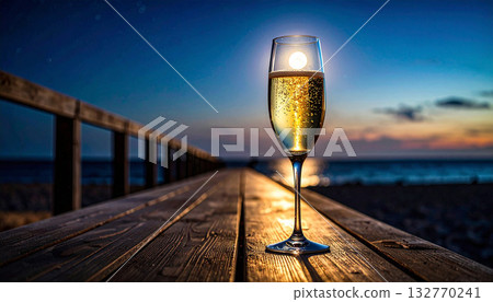 Champagne and the Moon Champagne and the Moon 132770241