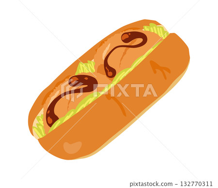 Croquette bread illustration 132770311