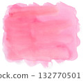 Cherry blossom watercolor texture. Pink brush painting, background material 132770501