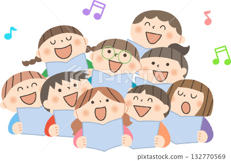 Children singing together 132770569