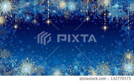 Christmas image blue background material Christmas image blue background material 132770573