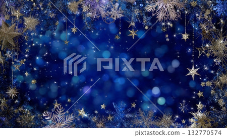 Christmas image blue background material 132770574