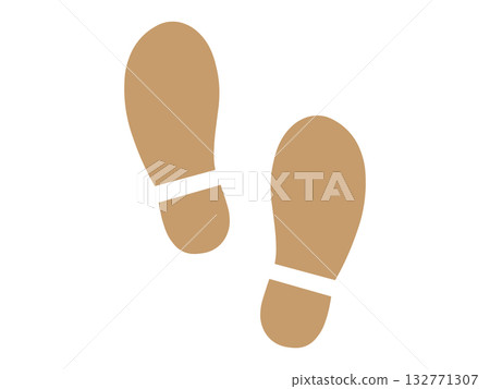 Shoe footprint silhouette 132771307