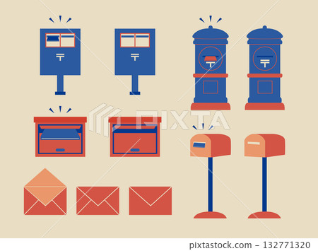 Posting a letter in a postbox - retro Posting a letter in a postbox - retro 132771320