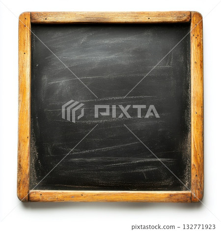 Blank chalkboard ready for notes in a classroom setting for teaching and learning activities 132771923