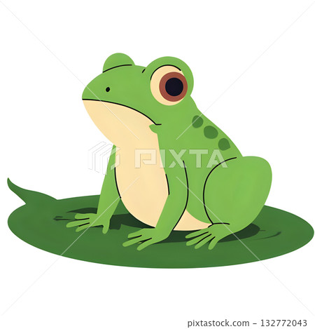 Illustration of a happy laughing frog 132772043