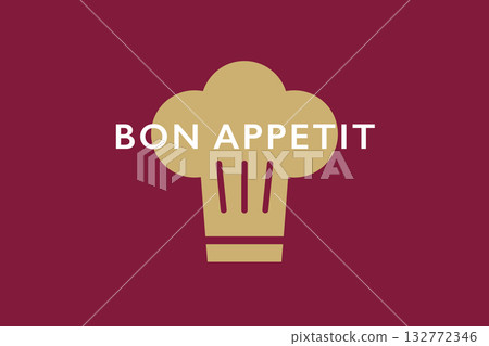 Bon Appetit with Chef hat icon design Bon Appetit with Chef hat icon design 132772346