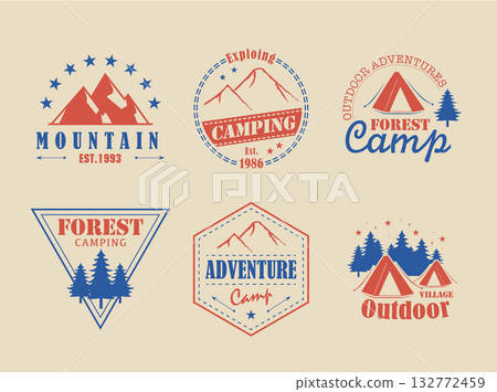 營地 露營 商標 132772459