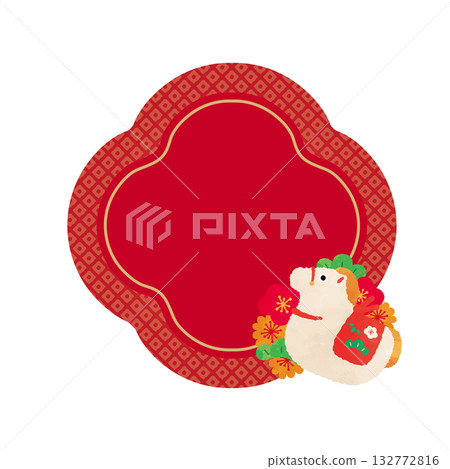 馬年花形圖示設計素材 馬年花形圖示設計素材 132772816