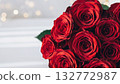 High-resolution photo of a bouquet of red roses against a white background 132772987
