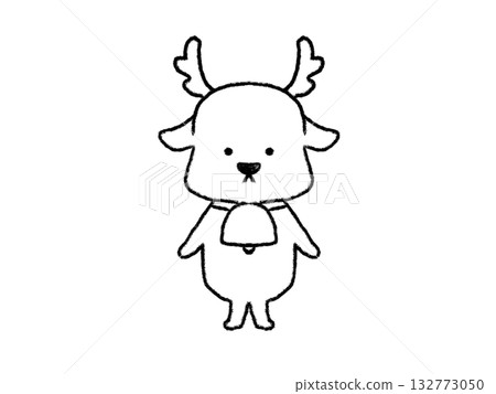 Reindeer character facing forward Reindeer character facing forward 132773050