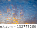 Golden sunrise clouds glowing in dramatic blue sky panorama 132773260