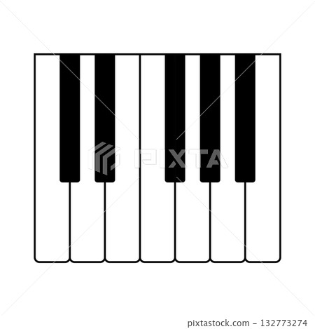 Piano keyboard layout, Simplified piano key pattern showing musical note Piano keyboard layout, Simplified piano key pattern showing musical note 132773274