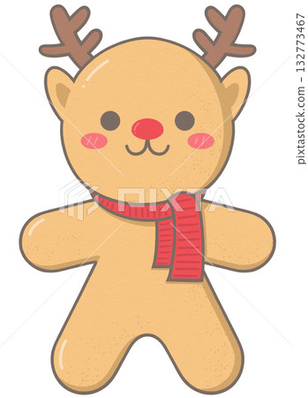 Gingerbread delight Cute Christmas Reindeer 132773467