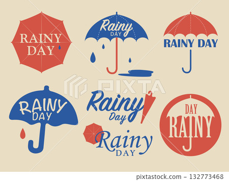 復古雨天標誌 132773468