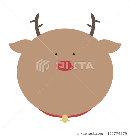 Simple and cute reindeer illustration Simple and cute reindeer illustration 132774279