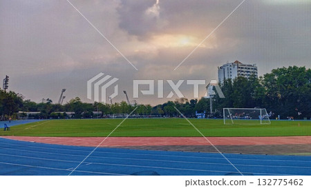 A Stadium View Under the Setting Sun 132775462