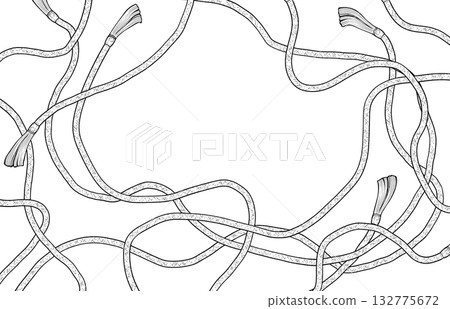 Monochrome material of string frame Monochrome material of string frame 132775672