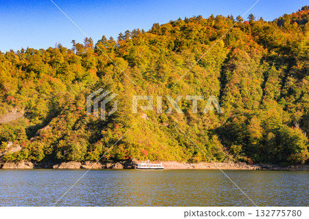 Lake Okutadami excursion course autumn 132775780