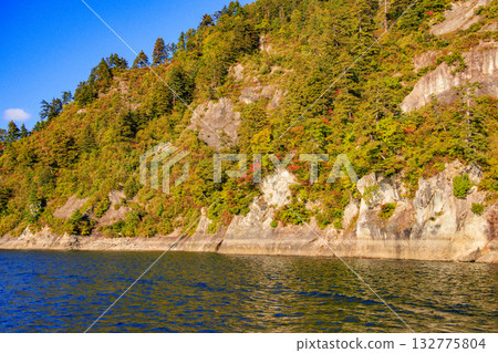Lake Okutadami excursion course autumn 132775804