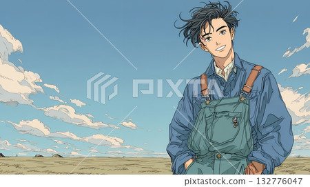 Smiling young man in the countryside Smiling young man in the countryside 132776047