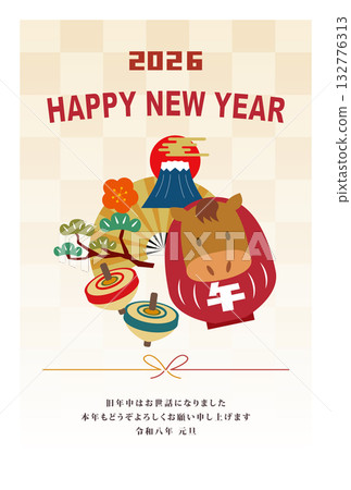 2026年馬年賀年卡 2026年馬年賀年卡 132776313